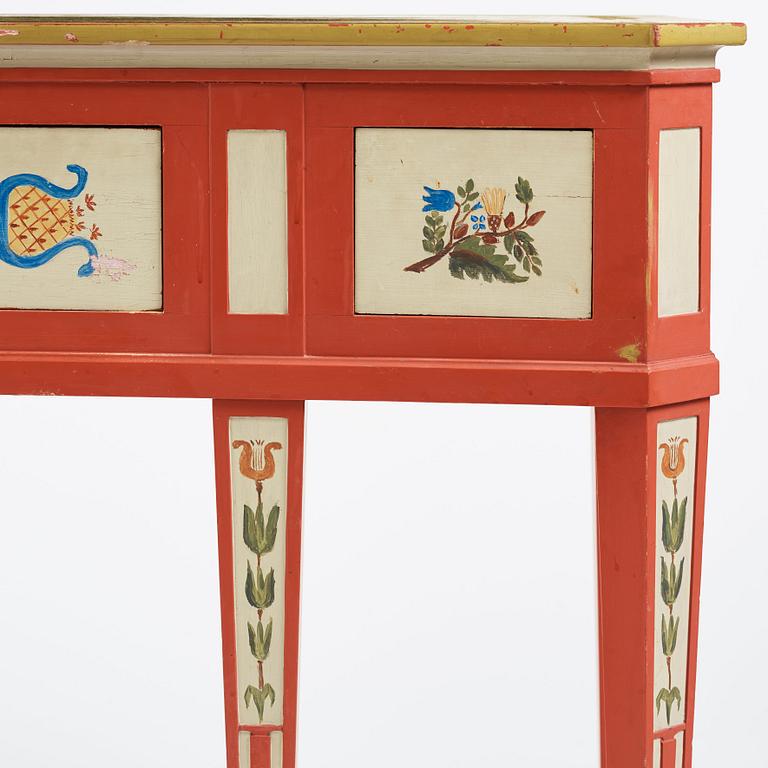 Carl Malmsten, a coral lacquered sideboard, Sweden post 1926, probably by David Blomberg.