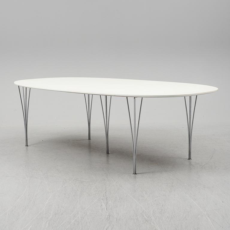 PIET HEIN & BRUNO MATHSSON, a 'Superellips dining table from MIAB/Fritz Hansen, 1982.