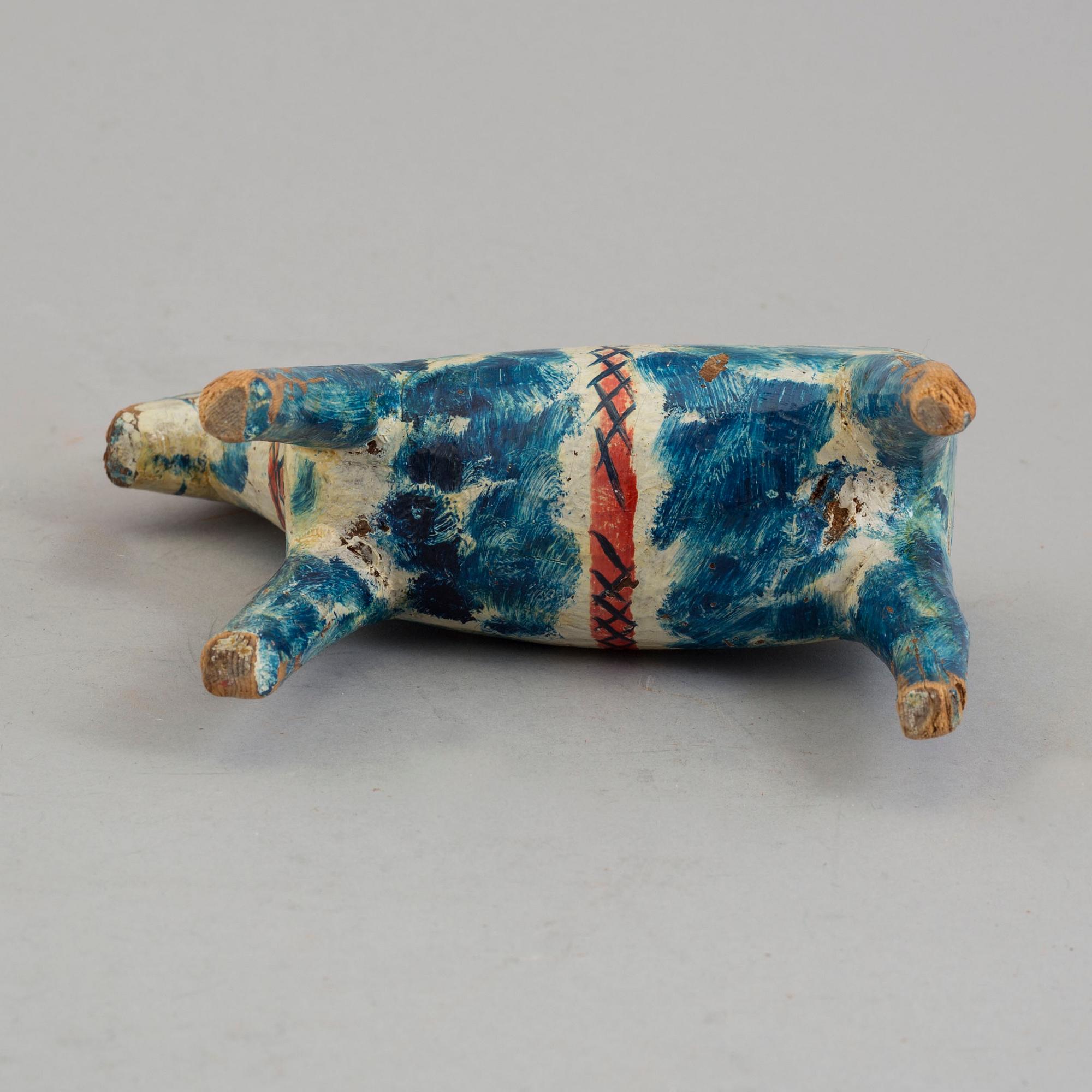 A painted pine Dala Horse, first half of the 20th Century.