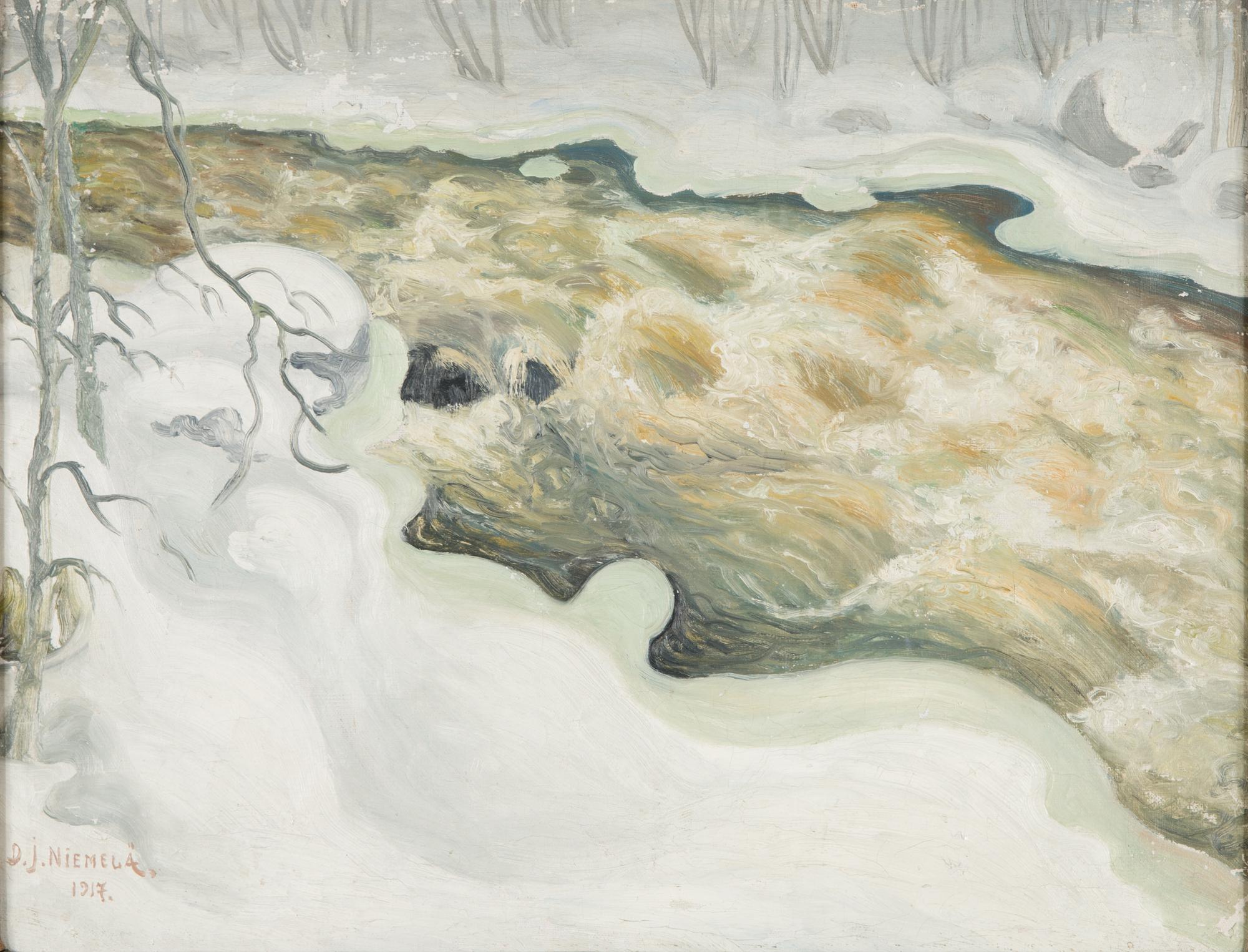 David Johannes Niemelä, oil on canvas, signed and dated 1917.