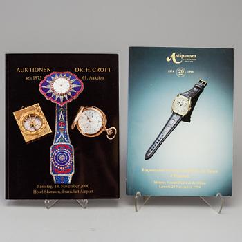 KLOCKLITTERATUR, 9 st, bl.a. Automatic-Armbanduhren aus der Schweiz: Uhren, die sich selber aufziehen.