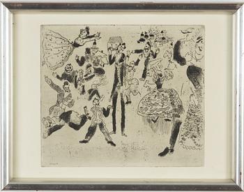 Marc Chagall · Marc Chagall, etsning, signerad i plåten.