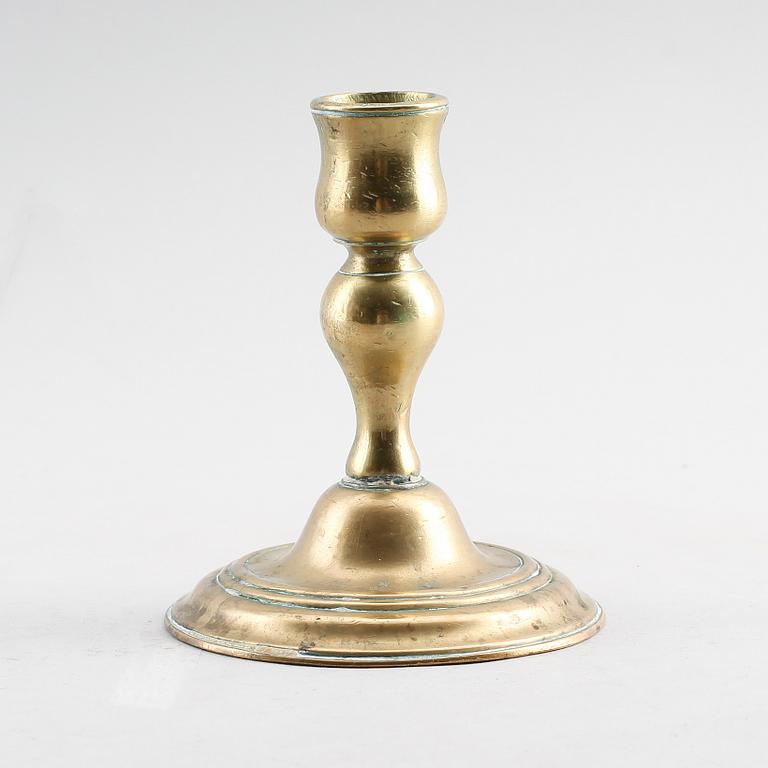 LJUSSTAKE, mässing, 1700-tal.