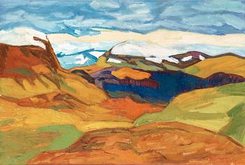 915. Helmer Osslund, The mountains at Karekiokko.