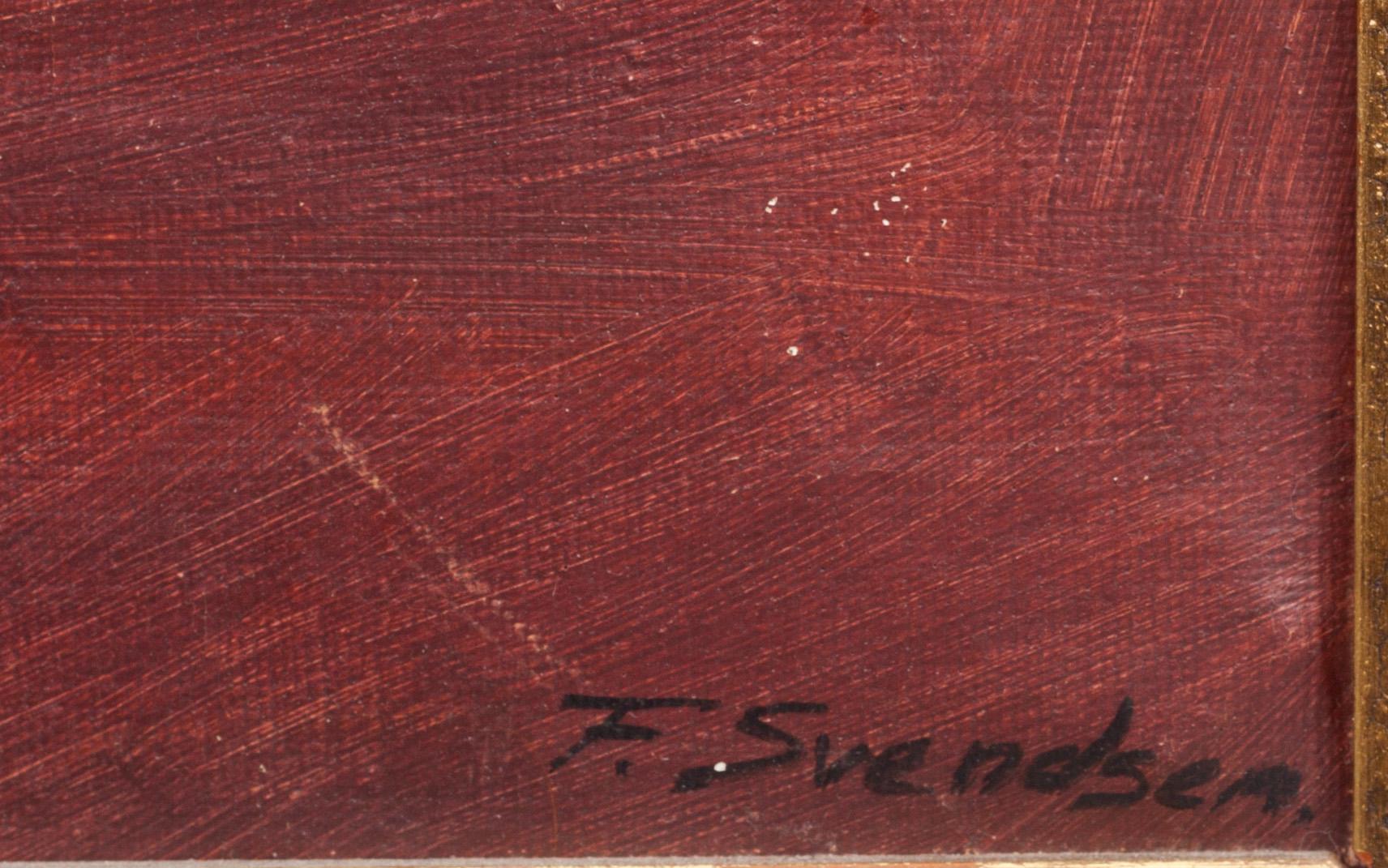FREDERIK WILHELM SVENDSEN, olja på duk. Signerad.