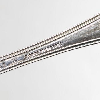A set of six Swedish silver table spoons, mark of Gustaf Hamnqvist, Åmål 1810.