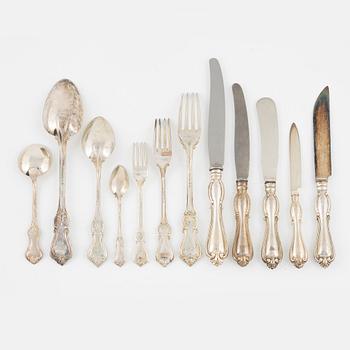 Besticksuppsättning, silver, snarlika  112 delar. CG Hallberg, 1920/30-tal.