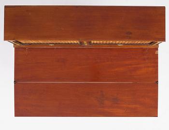 A presumably German Louis XVI mahogany desk, late 18th century.