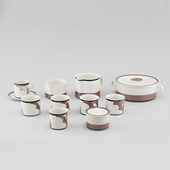 INGER PERSSON, ten pieces of stoneware tableware, not signed.