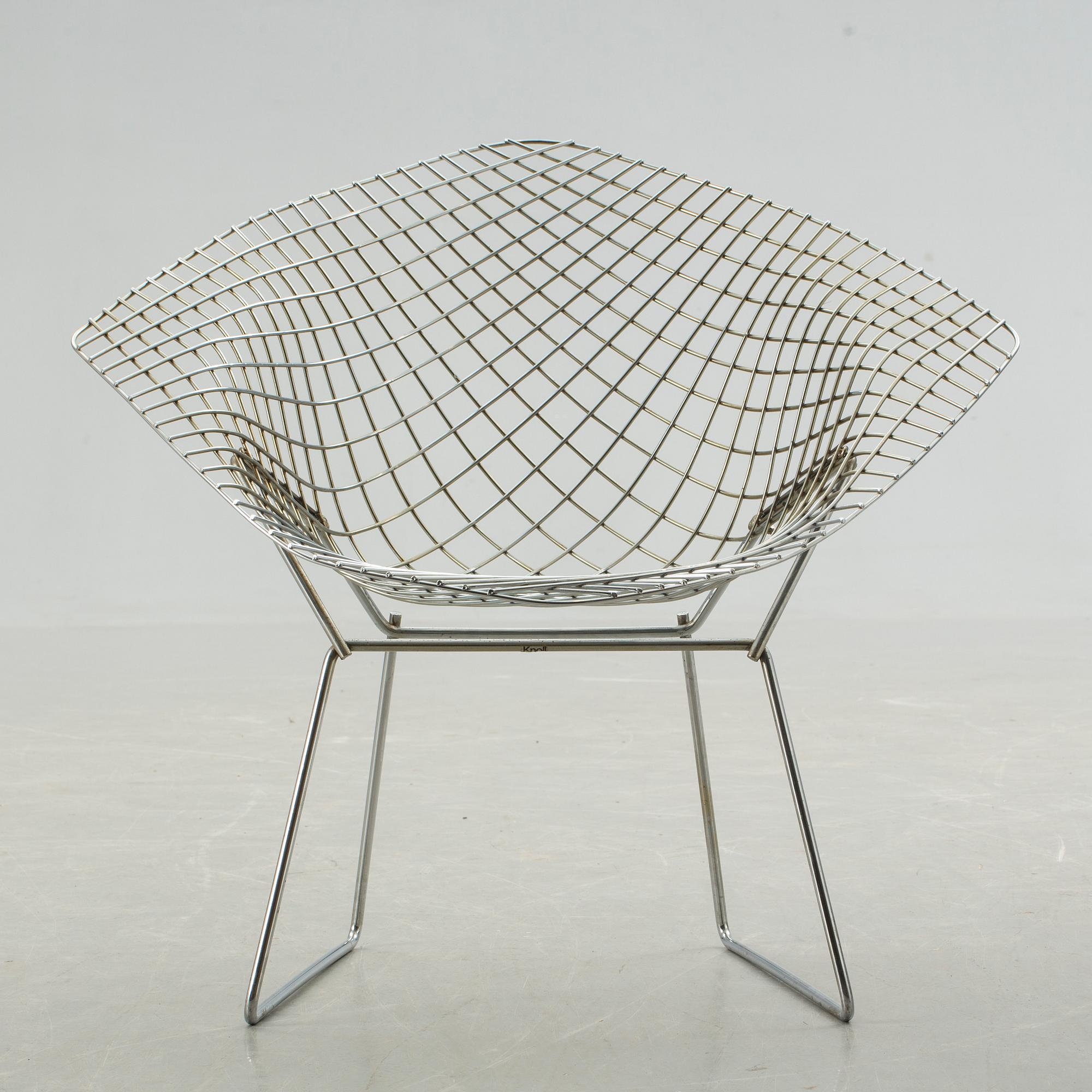 FÅTÖLJ, "Diamond Chair", Harry Bertoia för Knoll. 1900-talets mitt/andra hälft.