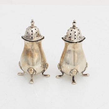 Adie Brothers Ltd, a silver cruet set in box, Birmingham 1924.