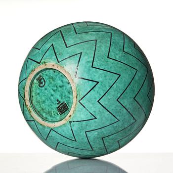 Wilhelm Kåge, an "Argenta" stoneware vase, Gustavsberg, Sweden 1938.