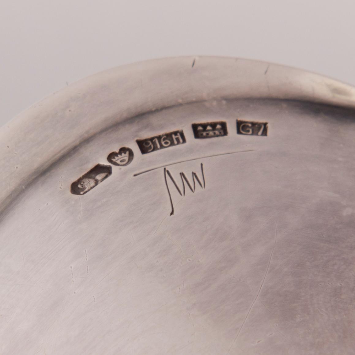 TAPIO WIRKKALA, A Silver dish, signed TW, marks of Kultakeskus, Hämeenlinna 1960.