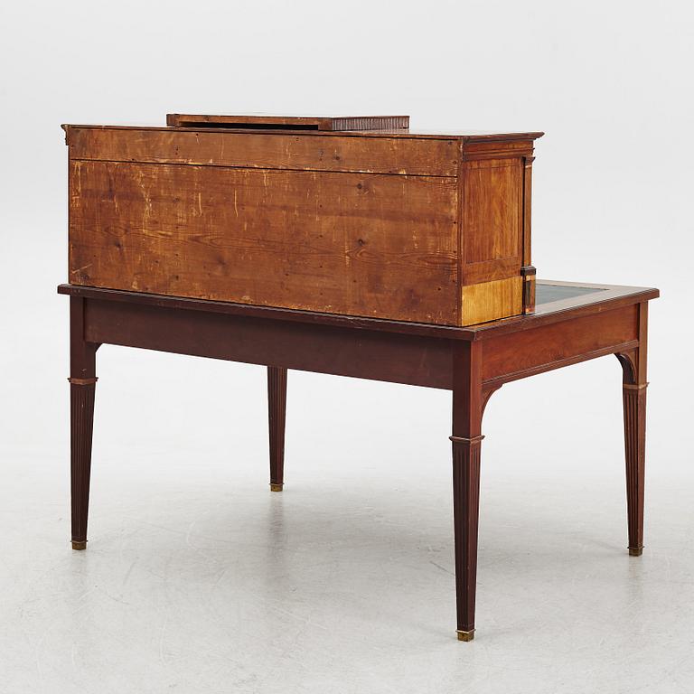 Desk with top section, Gustavian and style, circa 1790 and 1900.