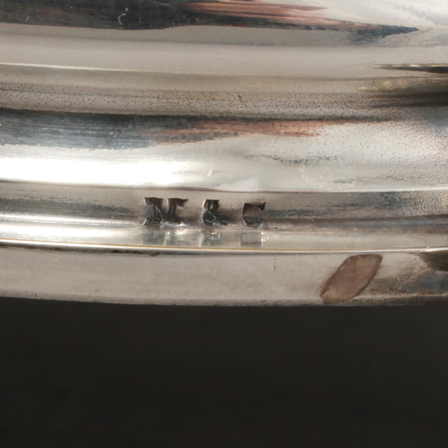 BÅLSKÅL, pläter, M&C, troligen England, sent 1800-tal.