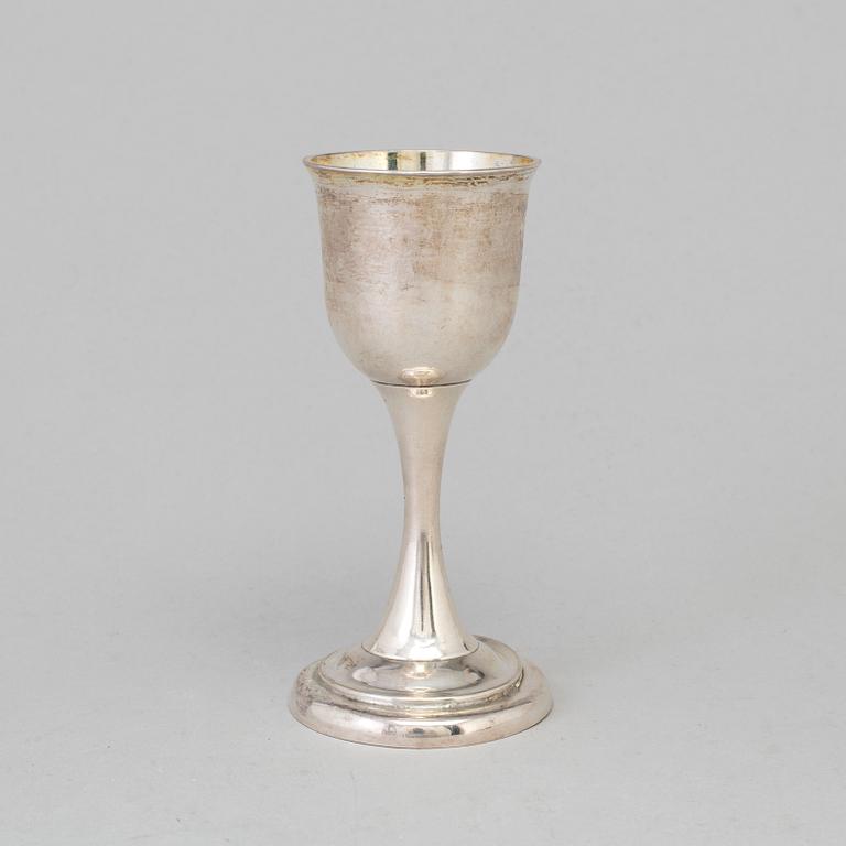 A Swedish parcel-gilt silver cup, mark of Erik Ernander, Uppsala (1775-1809).