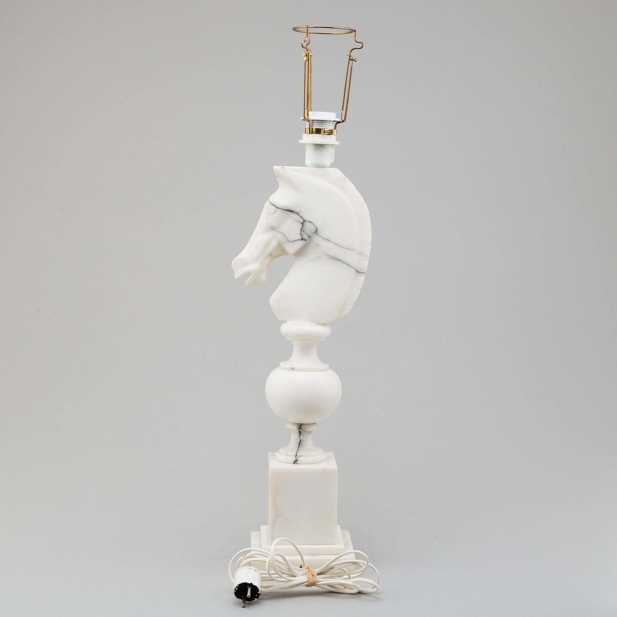 A second half of the 20th century marble table light.