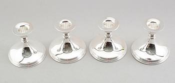 LJUSSTAKAR, 4 st, silver, TESI, Göteborg 1956 och 1957.