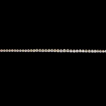 1080. A brilliant cut diamond necklace, tot. 14.70 ct.