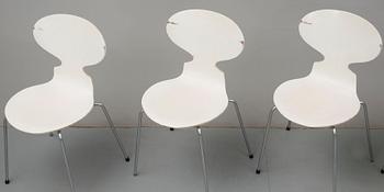 STOLAR, 5 st, "Myran", Arne Jacobsen för Fritz Hansen, 1973.