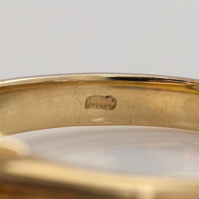 Sormus, vanhahiottu timantti, 14K (56) kultaa, St Petersburg 1908–1926.