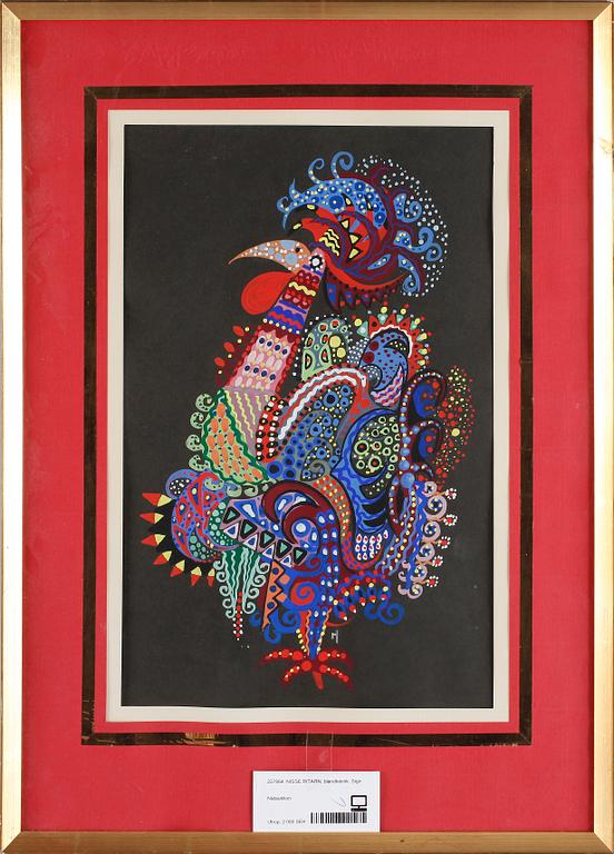 NISSE "RITARN" JONSSON, gouache. Sign o dat 1970.