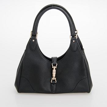 Gucci, A black leather 'Bardot' handbag.