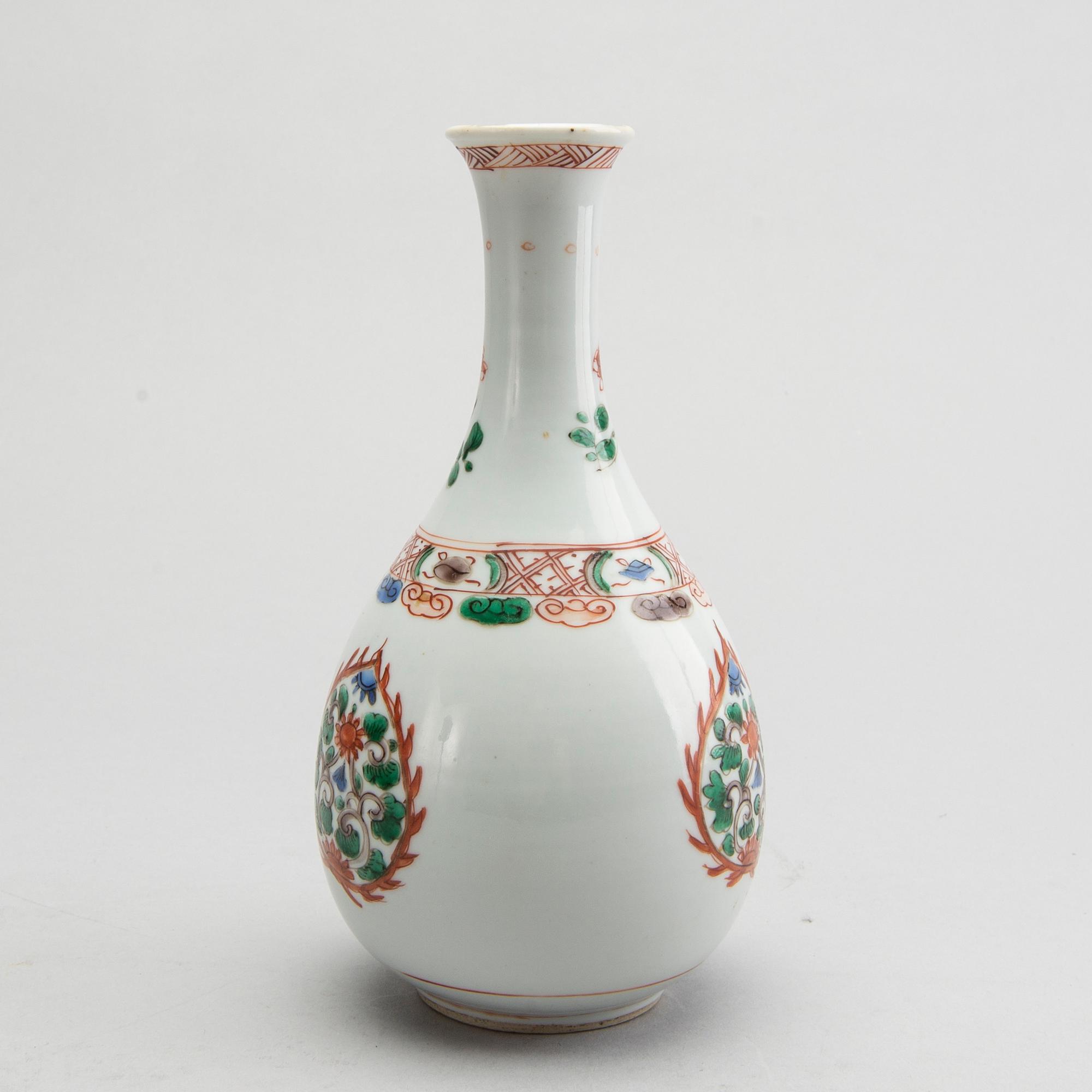A Chinese 18th century famille verte porcelain vase.