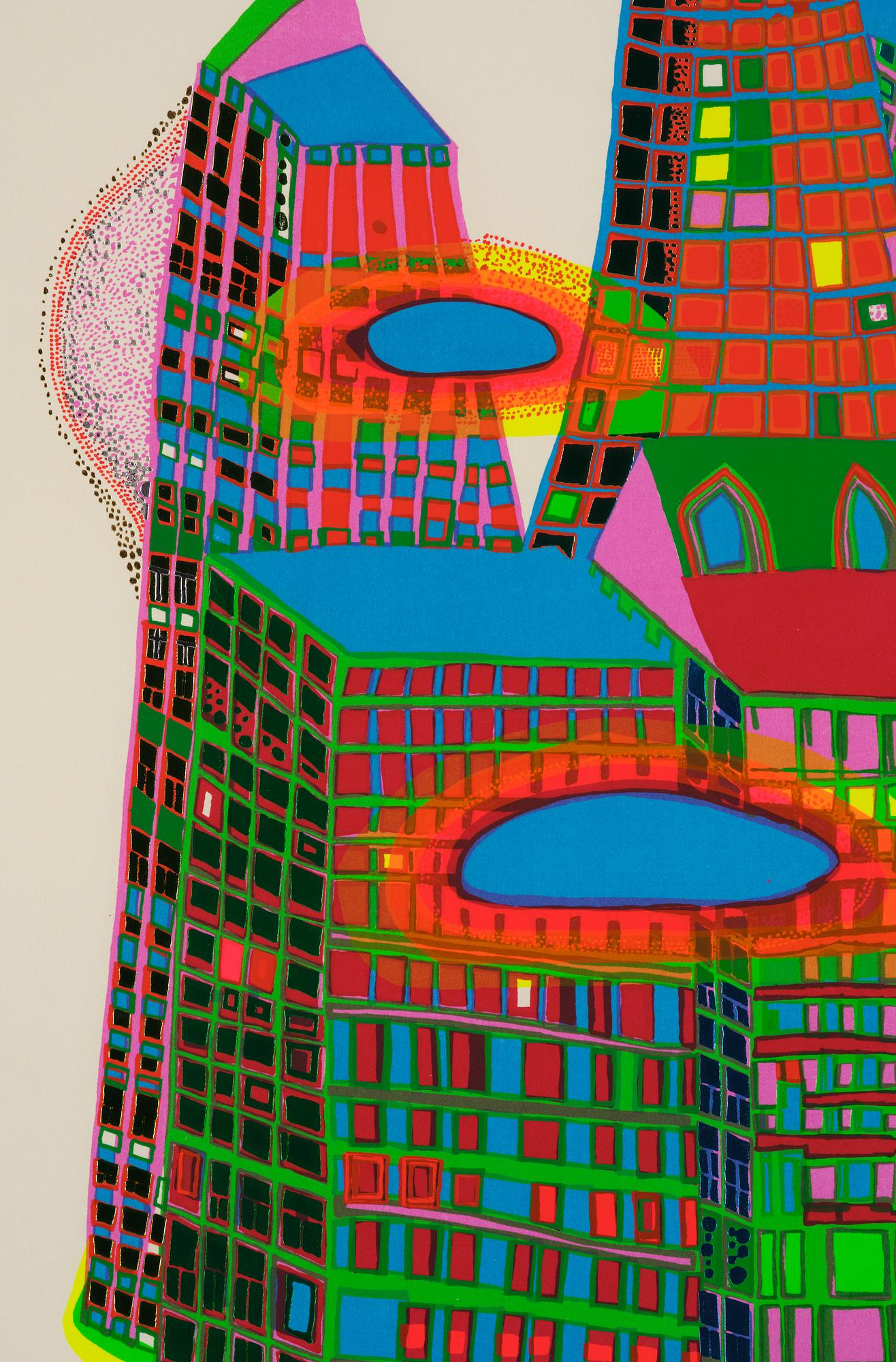 Friedensreich Hundertwasser, "Good Morning City - Bleeding Town".