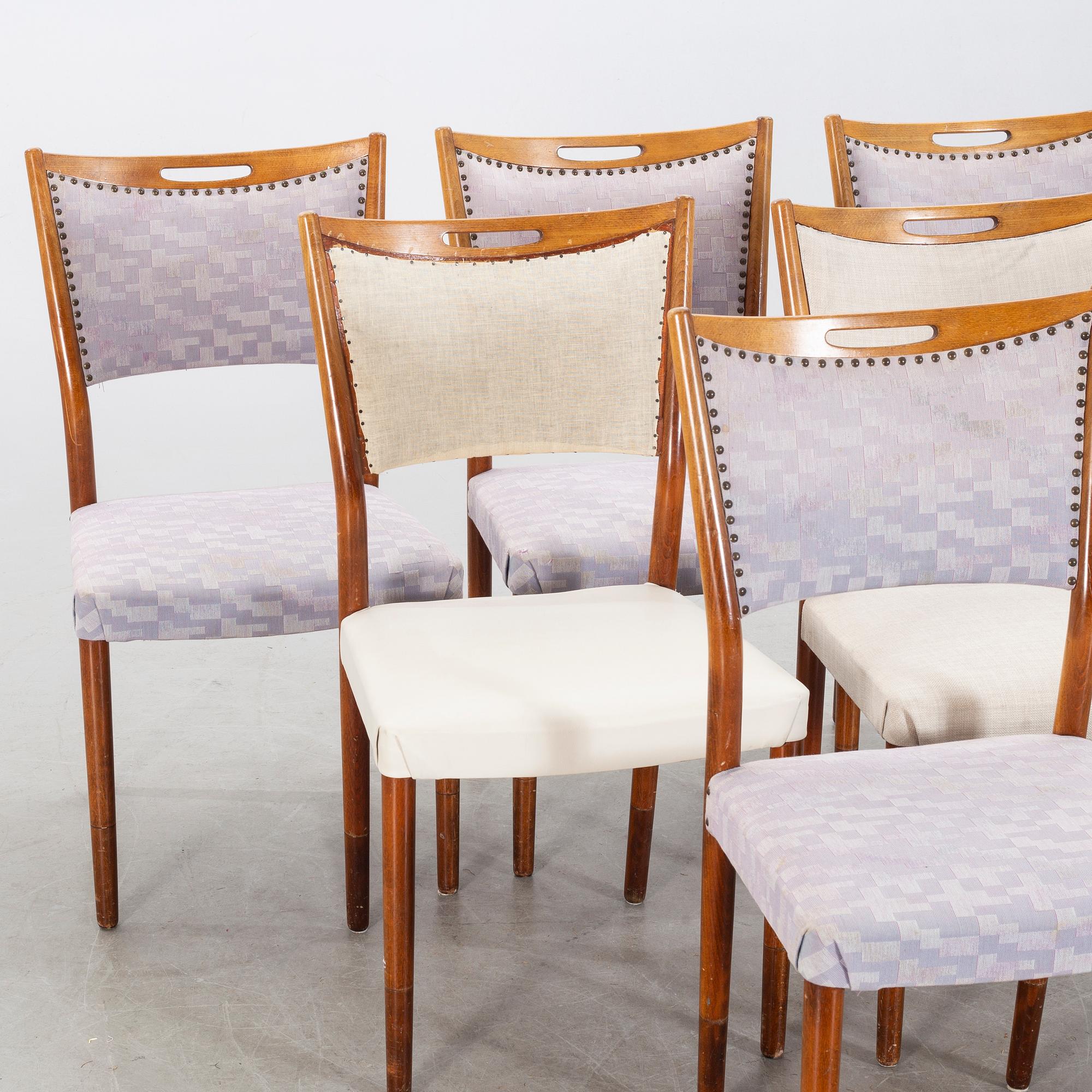 Six chairs from the 1950's.