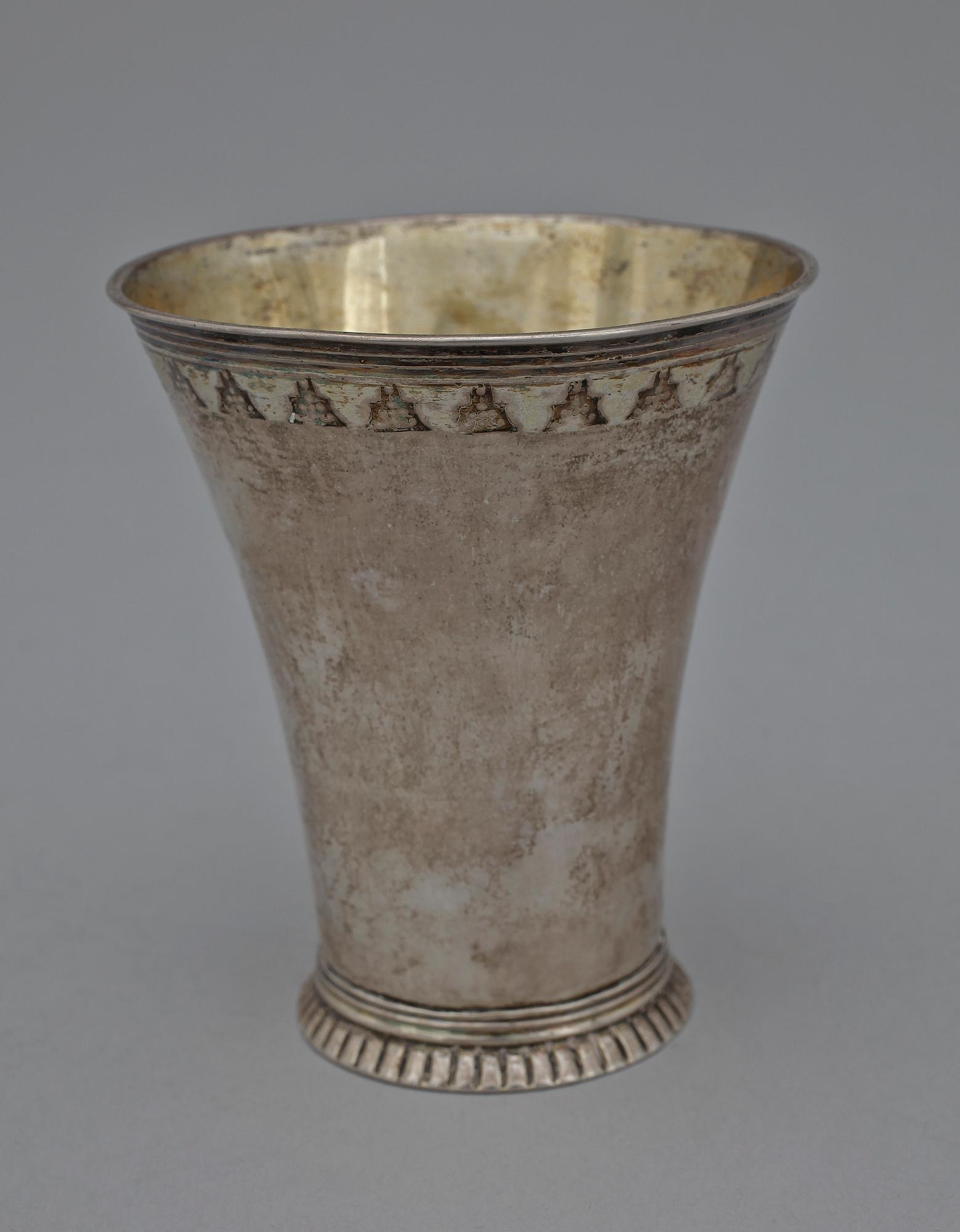 BÄGARE, silver, Niklas Lund Stockholm(1747-1788). Vikt ca 56 gram.