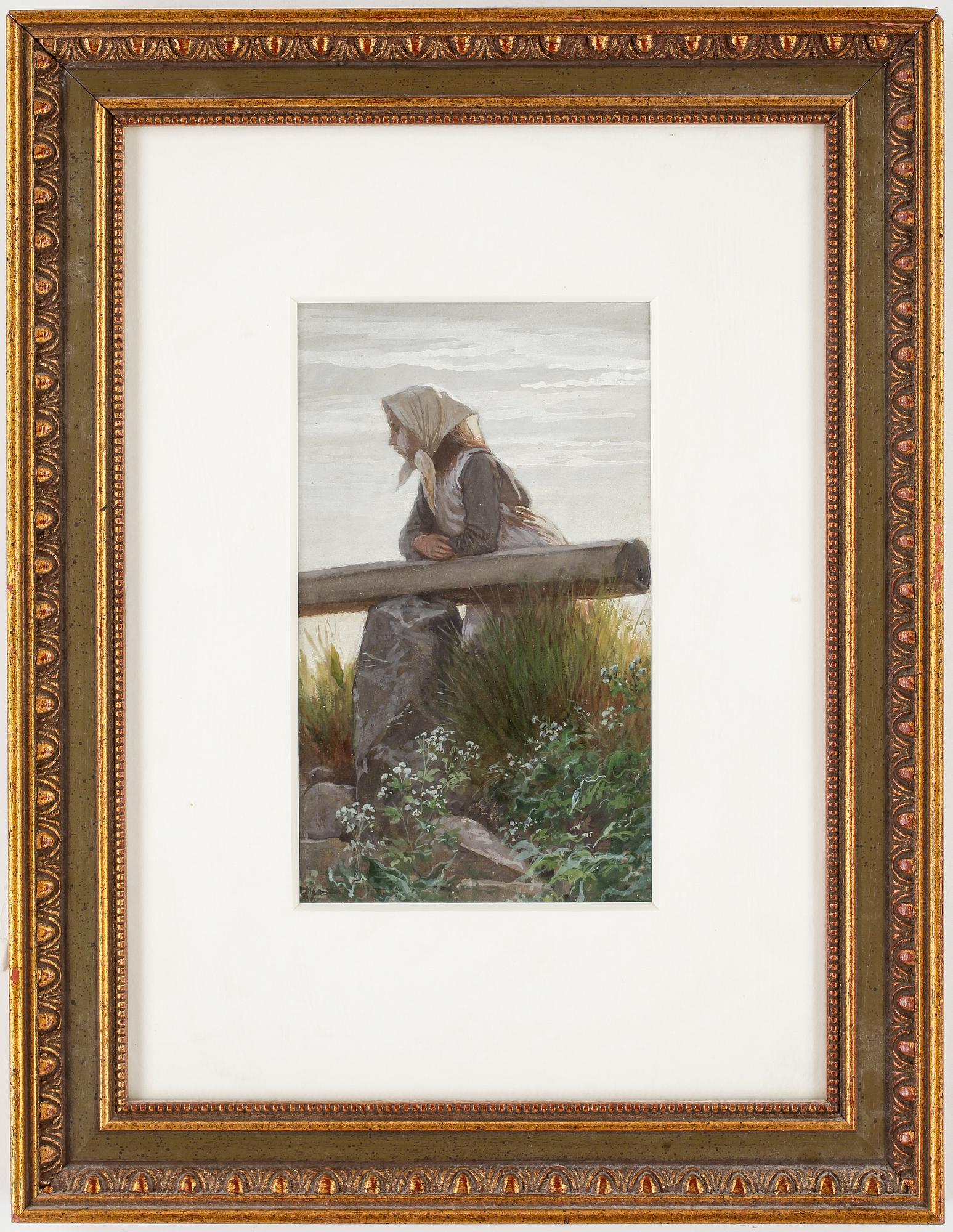 AUGUST MALMSTRÖM, tillskriven, akvarell.