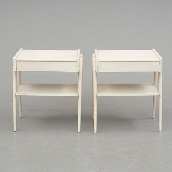 SÄNGBORD, ett par, AB Carlström & Co Möbelfabrik, 1960-tal.