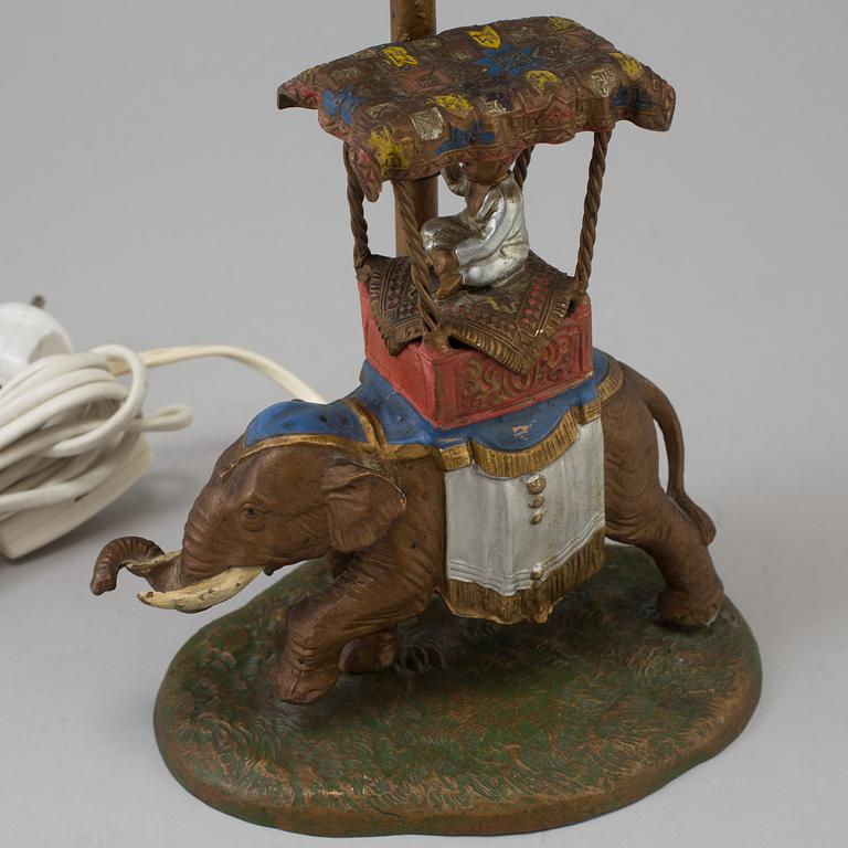 An early 20th century colonial style table lamp.