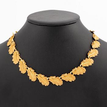 Buccellati collier 18K guld i form av blad.