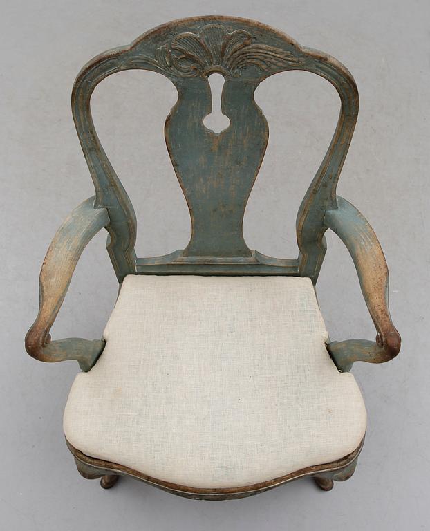 KARMSTOL, rokoko, Stockholms stolmakarämbetes sigill, 1700-talets andra hälft.