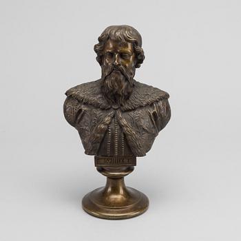 FELIX CHOPIN,  a bronze sculpture, signed and dated 1886.