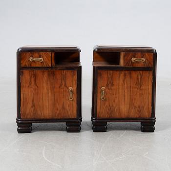 Nightstands, a pair, second half of the 20th century.
