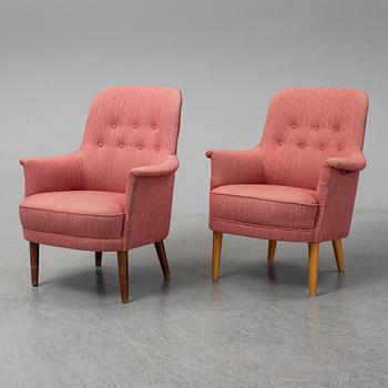 CARL MALMSTEN, a pair of 'Husmor' easy chairs.