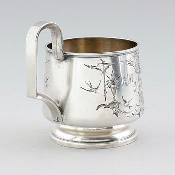 MUGG, silver, Ryssland, omkring år 1900.