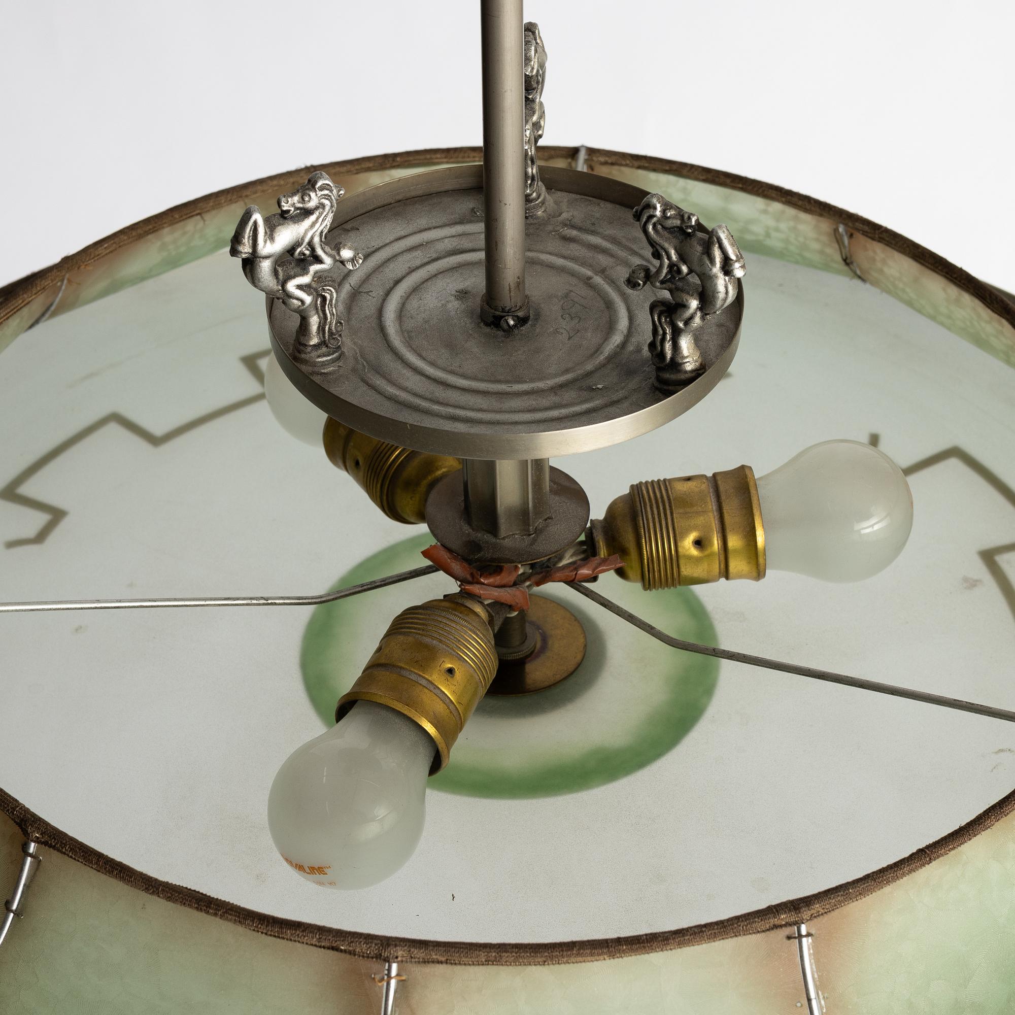 A 1920's/30's Swedish Grace ceciling lamp.