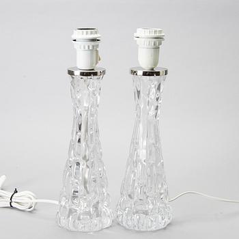 CARL FAGERLUND, a pair of glass table lamps.