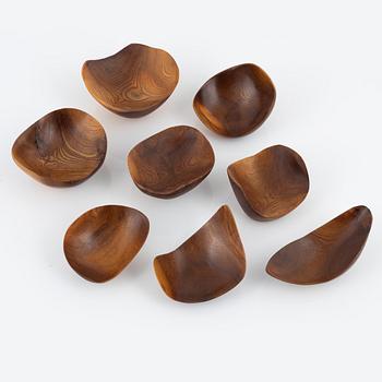 Magnus Ek, a set of eight maple wood bowls for Oaxen Krog.