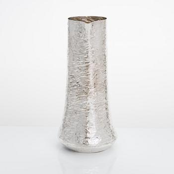 Tapio Wirkkala, a silver pitcher with six silver beakers, marked TW, Kultakeskus, Hämeenlinna Finland 1973 and 1966.
