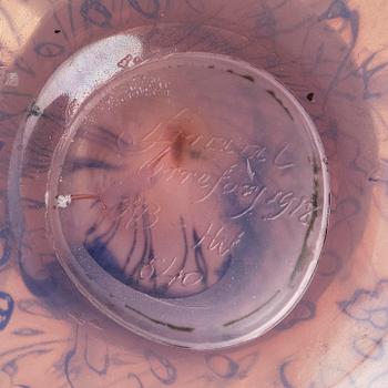 Simon Gate, a graal glass goblet, Orrefors, 1918.