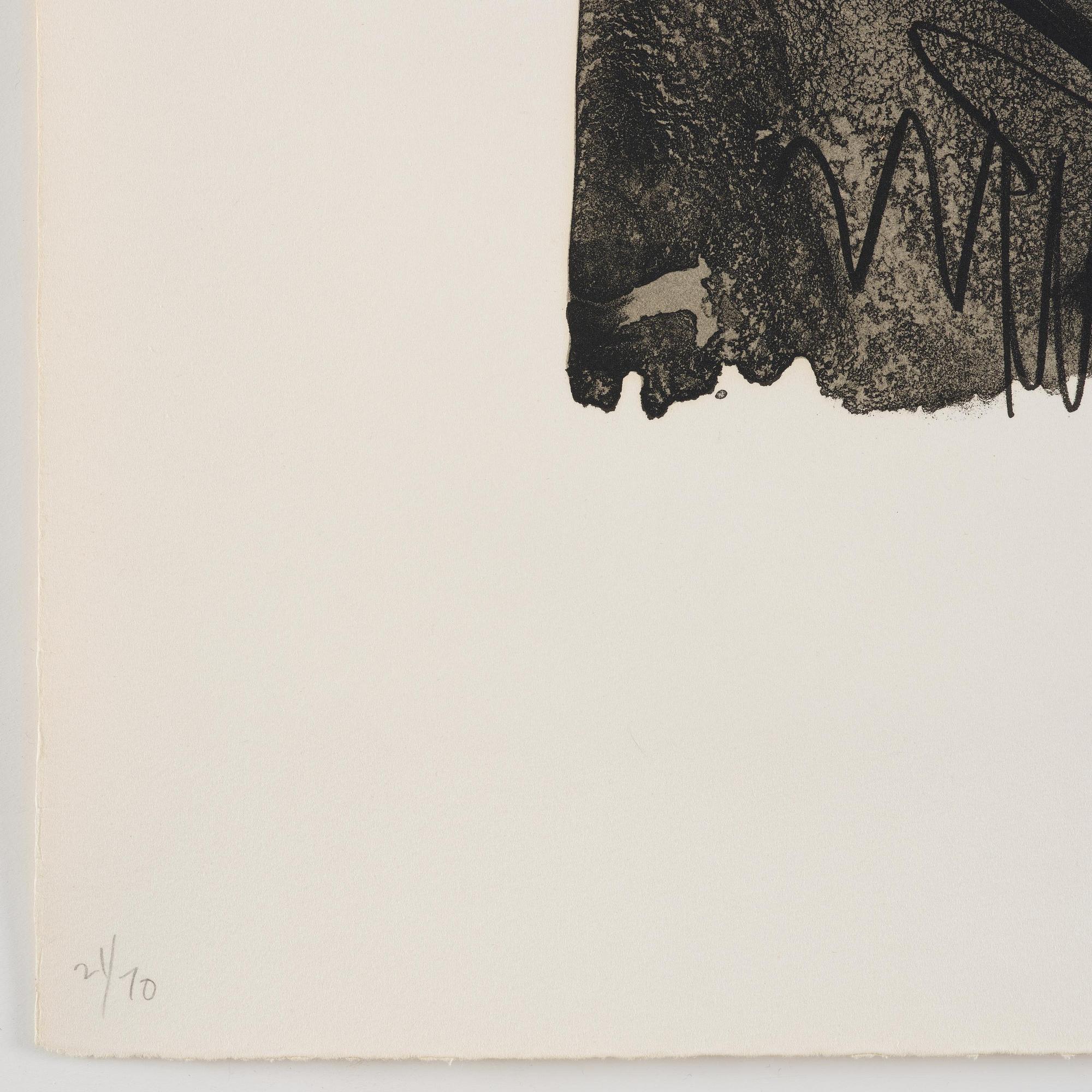 Jasper Johns, "Figure 3" from: Black Numerals Series.