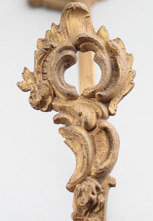 GARDINOMTAG, 4 st, förgylld brons, 1800-talets andra hälft.