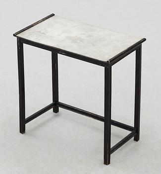 A Björn Trägårdh and Nils Fougstedt engraved pewter top table, Svenskt Tenn, ca 1930.