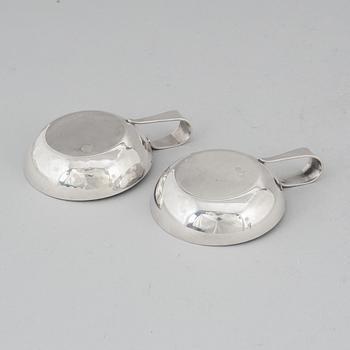ATELIER BORGILA, two sterling silver taste du vins, Stockholm 1967.