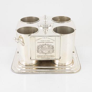 A silver-plate wine cooler, 21st century.